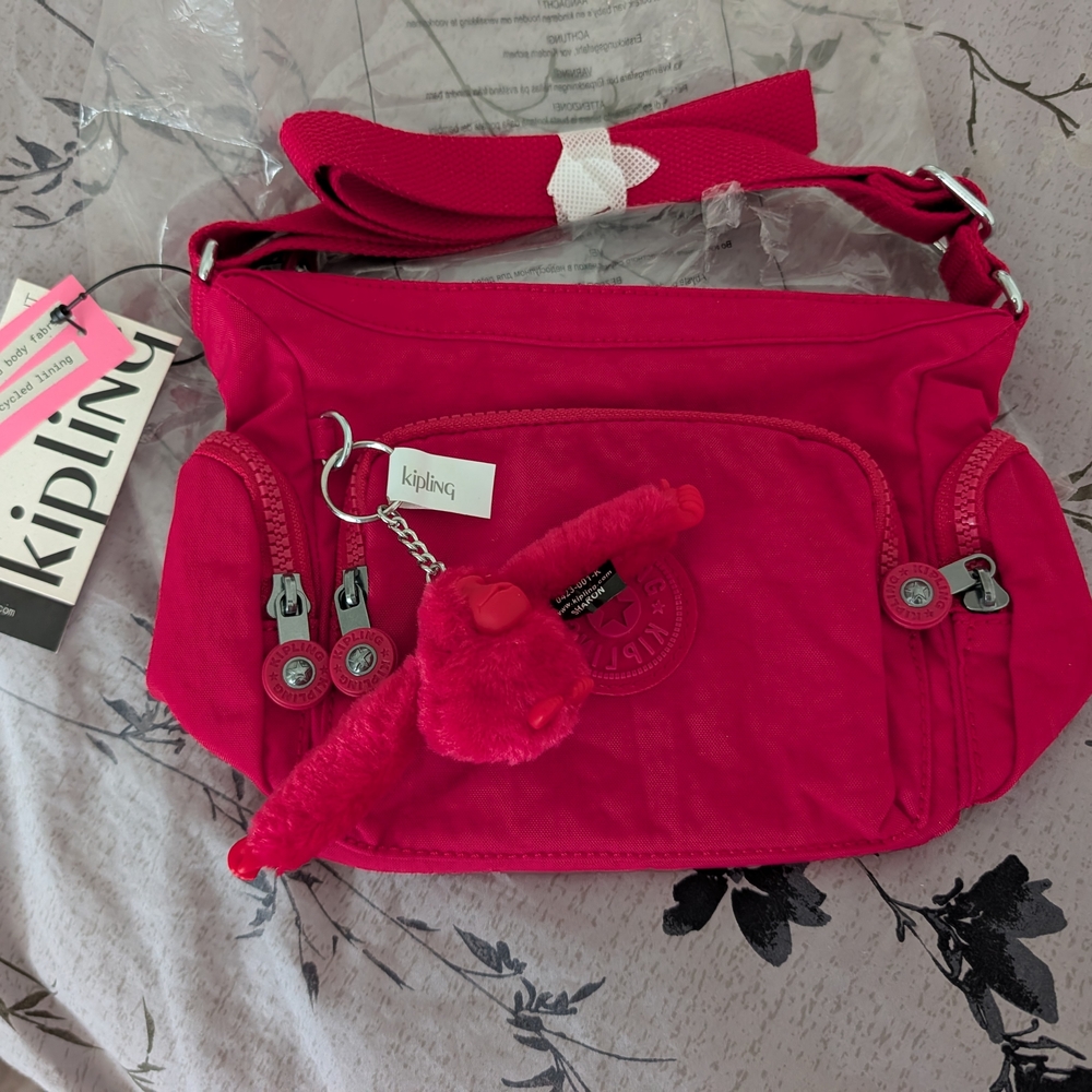 NWT -Kipling Women's Red Crossbody Bag - Picture 4 of 7